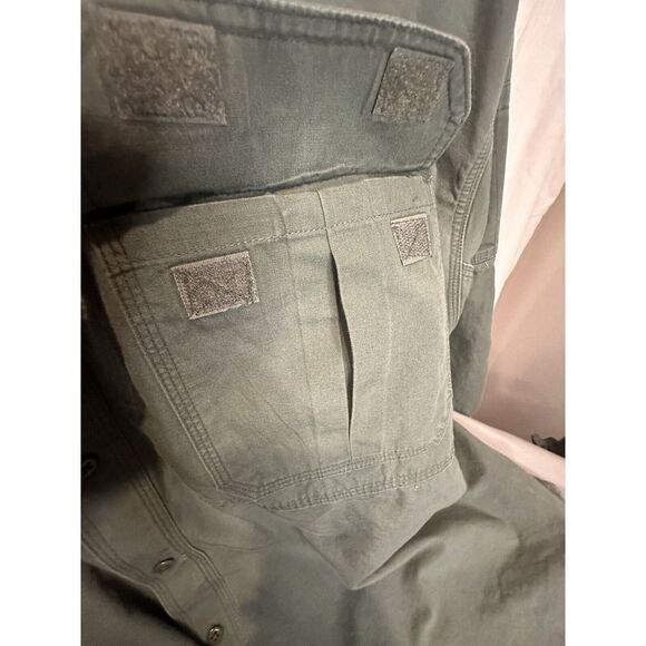 5.11 Tactical Shirt Long Sleeve 3XL Reg Military Green Button Up Style Pockets - Picture 9 of 14